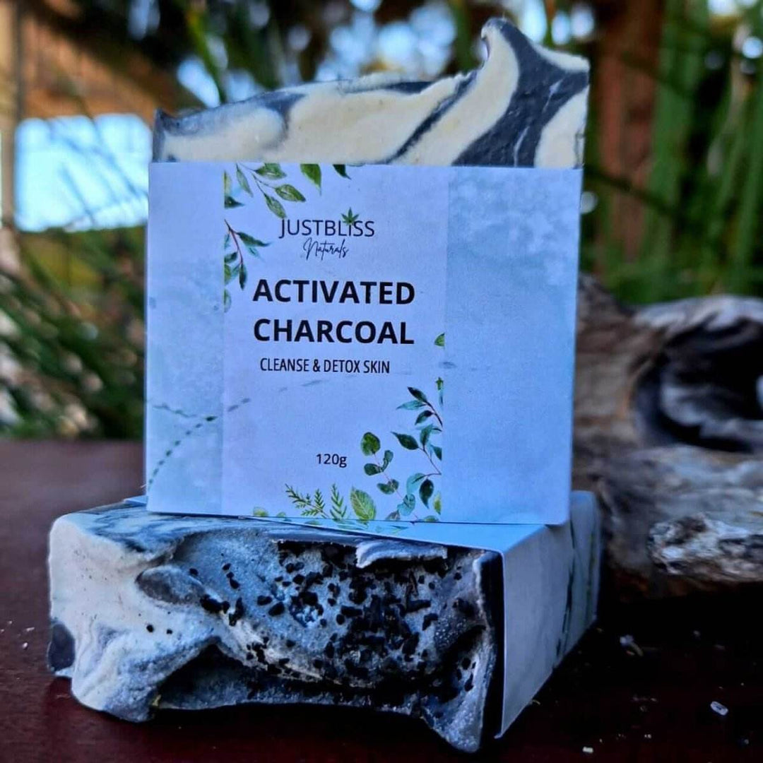 Activated Charcoal Soap Bar – Vegan Deep Cleansing &amp; Detox - JUSTBLiSS Naturals
