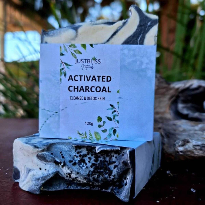 Activated Charcoal Soap Bar – Vegan Deep Cleansing &amp; Detox - JUSTBLiSS Naturals