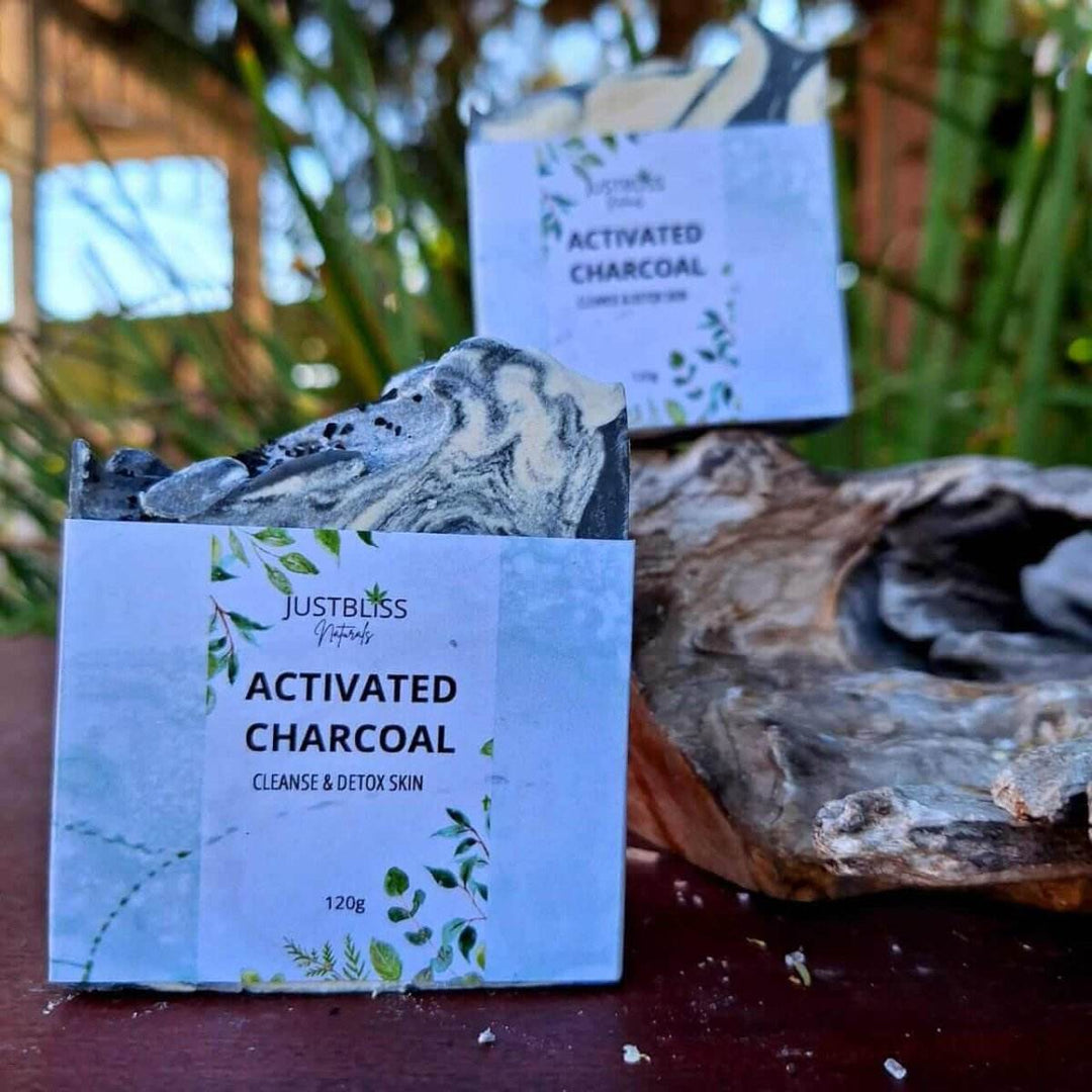 Activated Charcoal Soap Bar – Vegan Deep Cleansing &amp; Detox - JUSTBLiSS Naturals