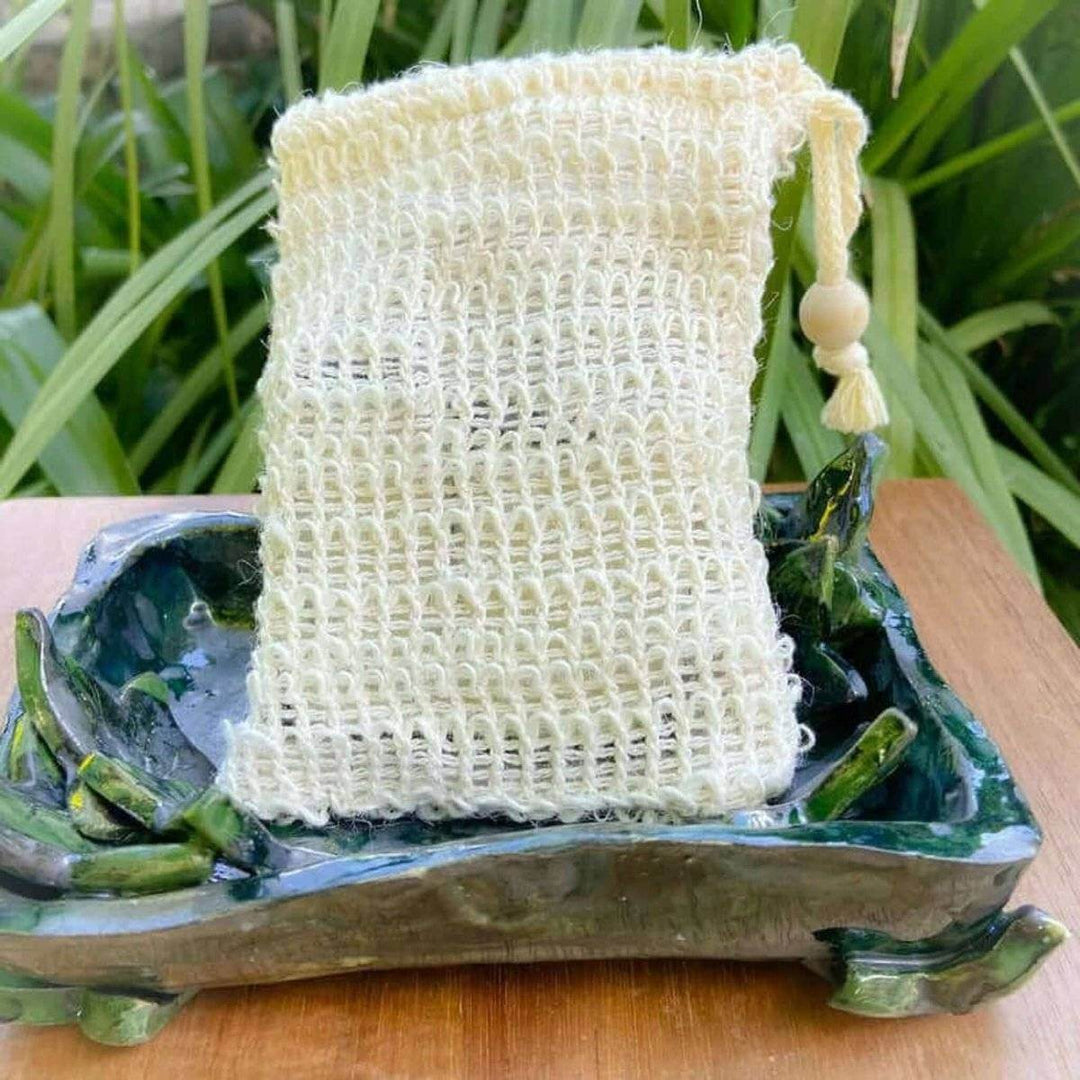 All Natural Loofah Soap Saver Bag – Eco-Friendly Sisal Exfoliator - JUSTBLiSS Naturals