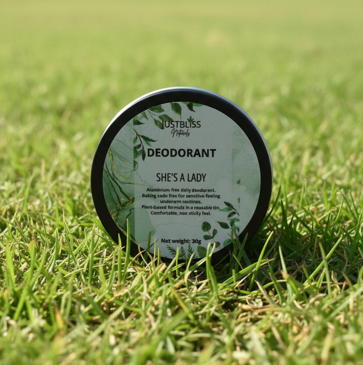 Aluminium-Free Natural Deodorant – Plant-Based Daily Freshness - Travel Size 30g - JUSTBLiSS Naturals