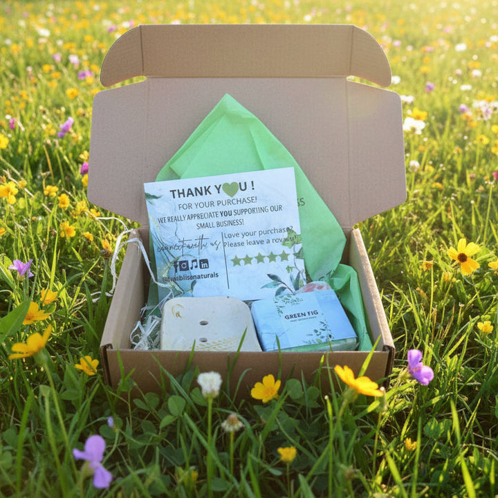 Artisan Soap Bar &amp; Handmade Pottery Dish Gift Set – Eco-Friendly Self-Care Duo - JUSTBLiSS Naturals