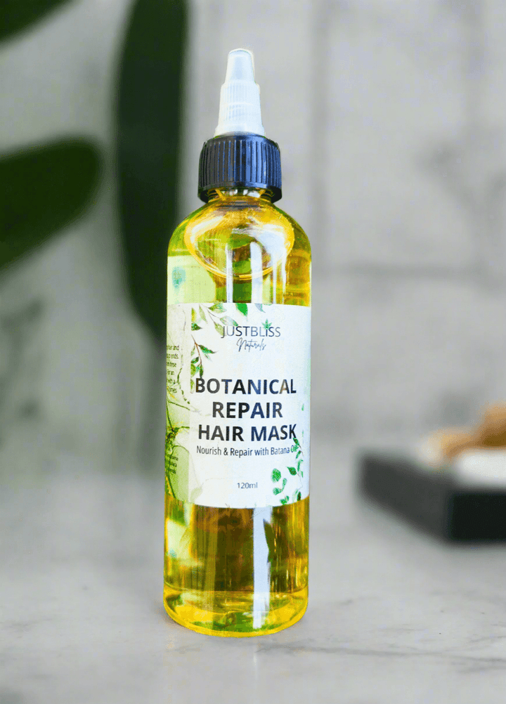 Botanical Repair Hair Mask with Batana Oil & Rosemary – Strengthens & Revives - JUSTBLiSS Naturals