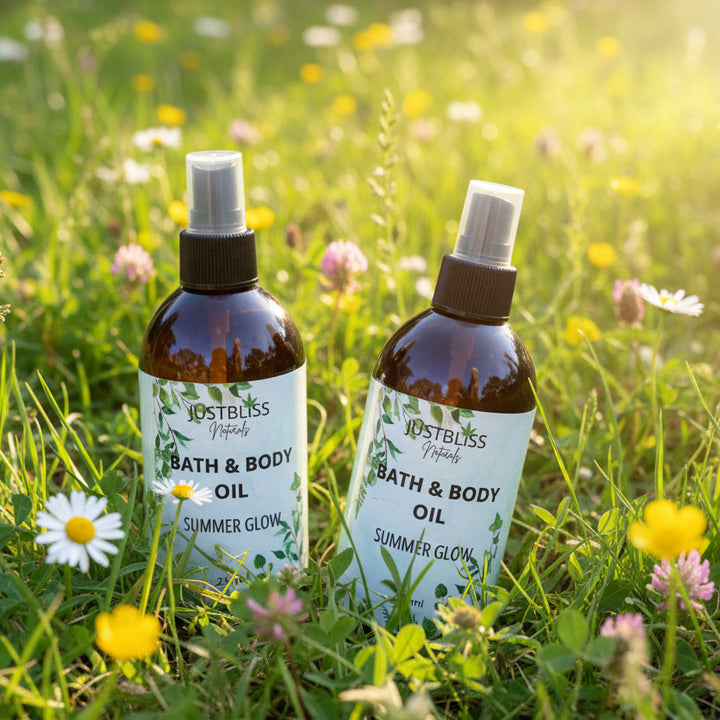 Natural Body Oil – Deep Hydration &amp; Radiant Glow for All Skin Types - JUSTBLiSS Naturals