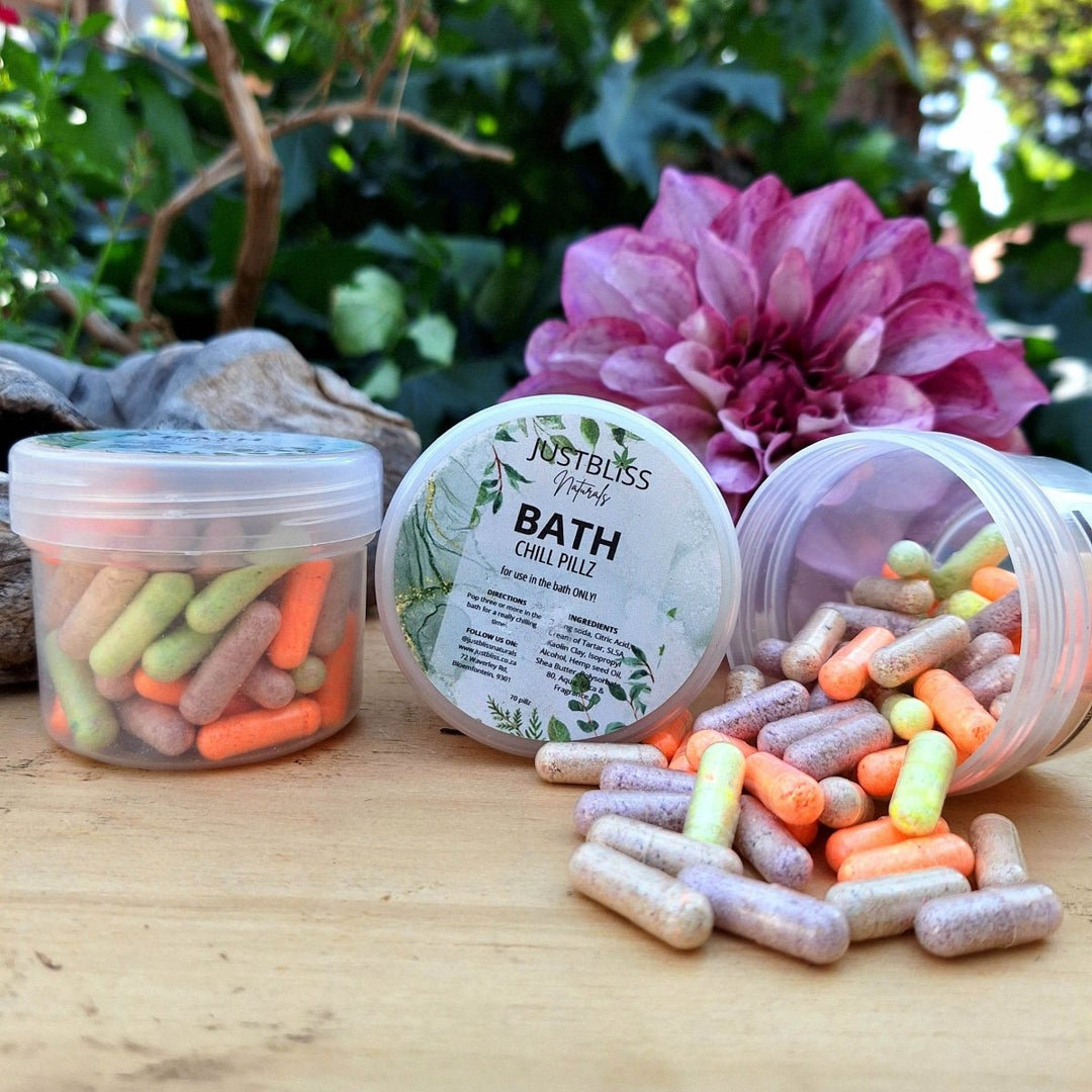 Bath Chill Pillz – Plant-Based Bath Capsules for Deep Relaxation - JUSTBLiSS Naturals
