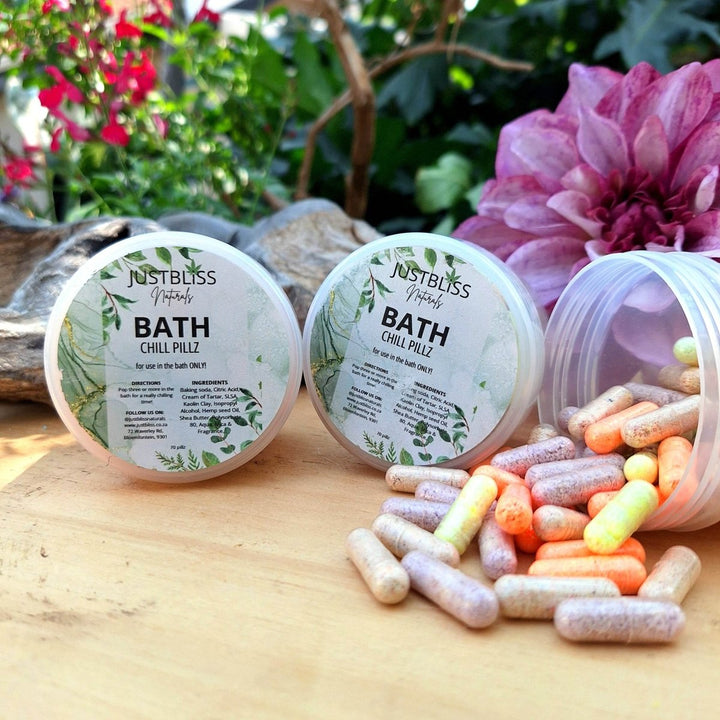 Bath Chill Pillz – Plant-Based Bath Capsules for Deep Relaxation - JUSTBLiSS Naturals