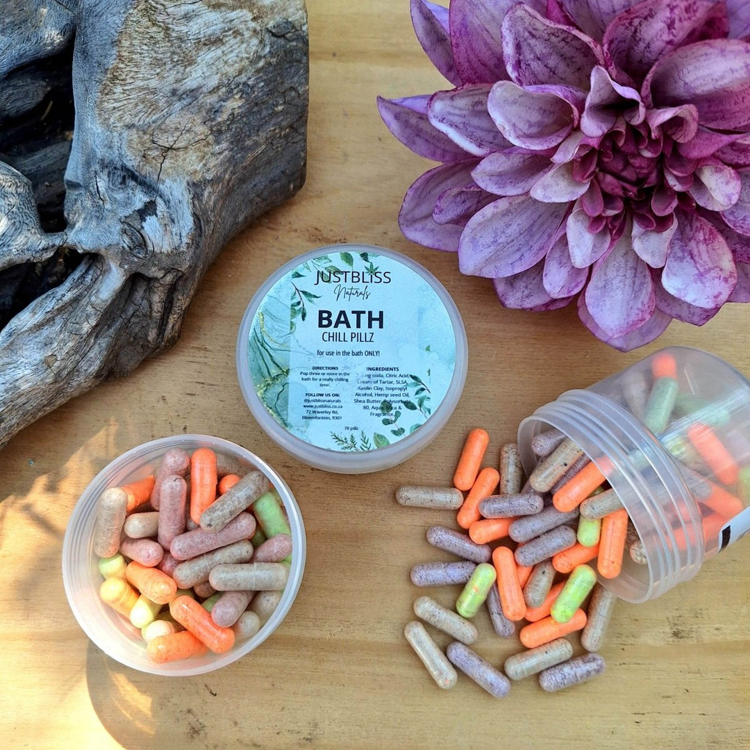Bath Chill Pillz – Plant-Based Bath Capsules for Deep Relaxation - JUSTBLiSS Naturals