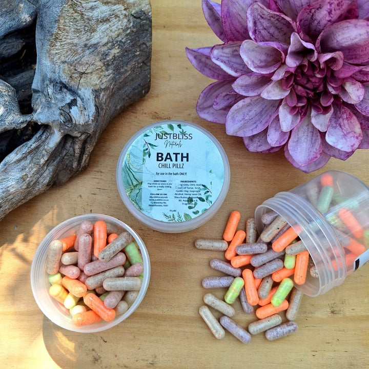 Bath Chill Pillz – Plant-Based Bath Capsules for Deep Relaxation - JUSTBLiSS Naturals