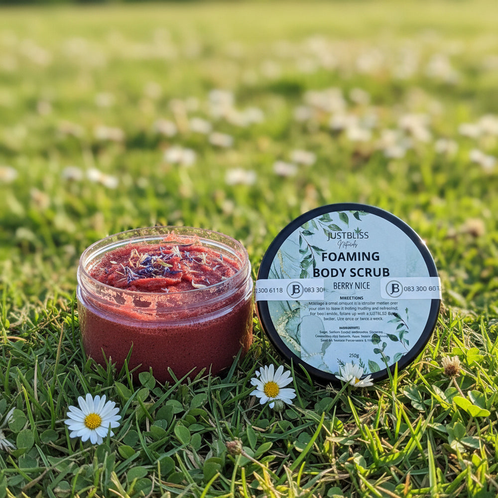 Foaming Body Scrub – Plant - Based Exfoliant for Smooth, Hydrated Skin JUSTBLiSS Naturals