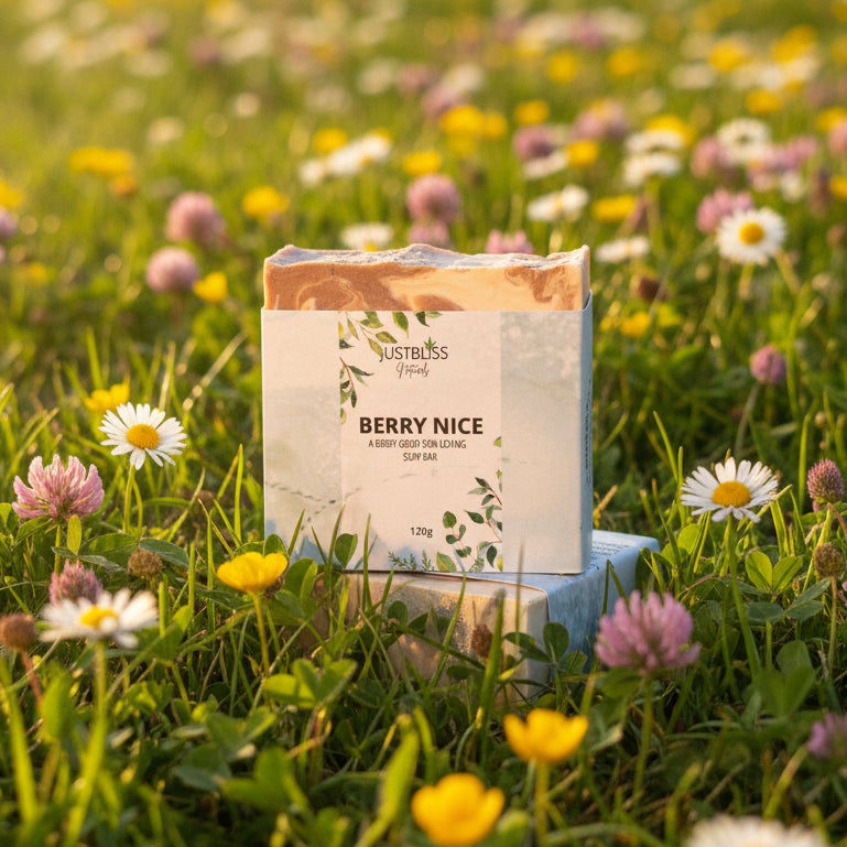 Berry Nice Vegan Soap Bar – Handcrafted Plant-Based Glow - JUSTBLiSS Naturals