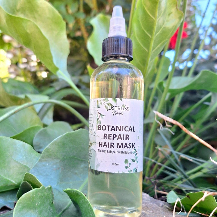Botanical Repair Hair Mask with Batana Oil &amp; Rosemary – Strength &amp; Shine - JUSTBLiSS Naturals