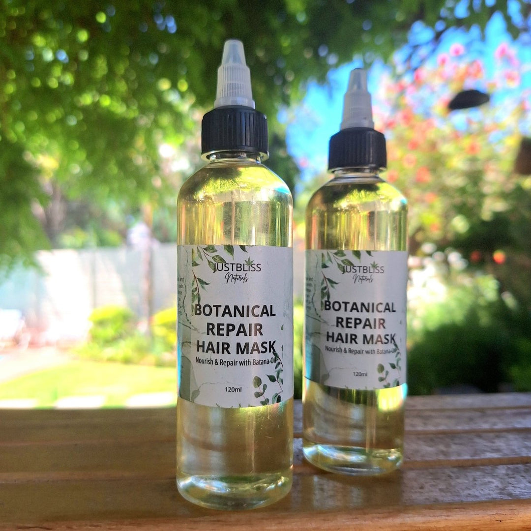 Botanical Repair Hair Mask with Batana Oil &amp; Rosemary – Strength &amp; Shine - JUSTBLiSS Naturals