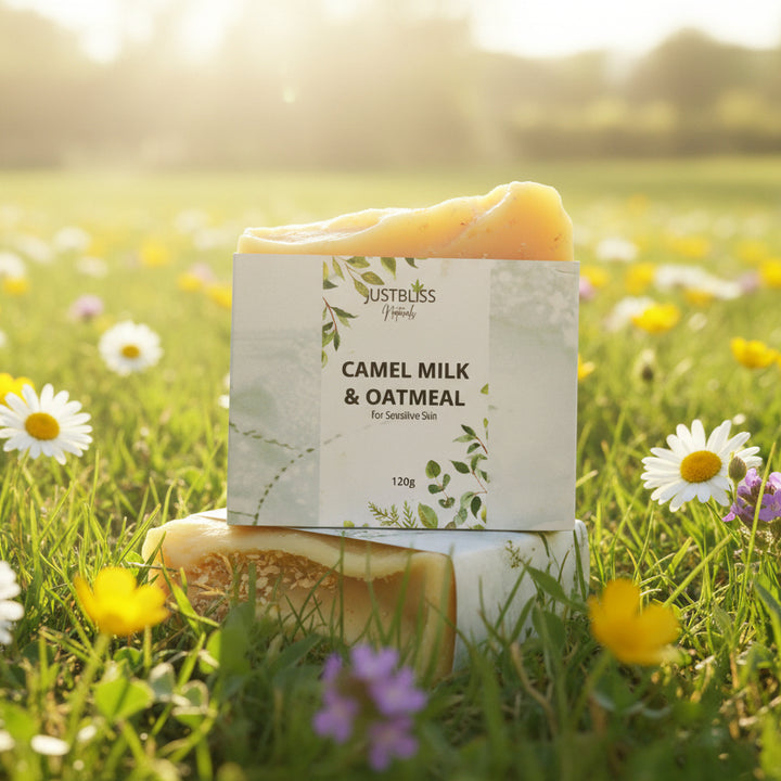 Camel Milk &amp; Oatmeal Soap Bar – Fragrance-Free, Soothing for Sensitive Skin - JUSTBLiSS Naturals