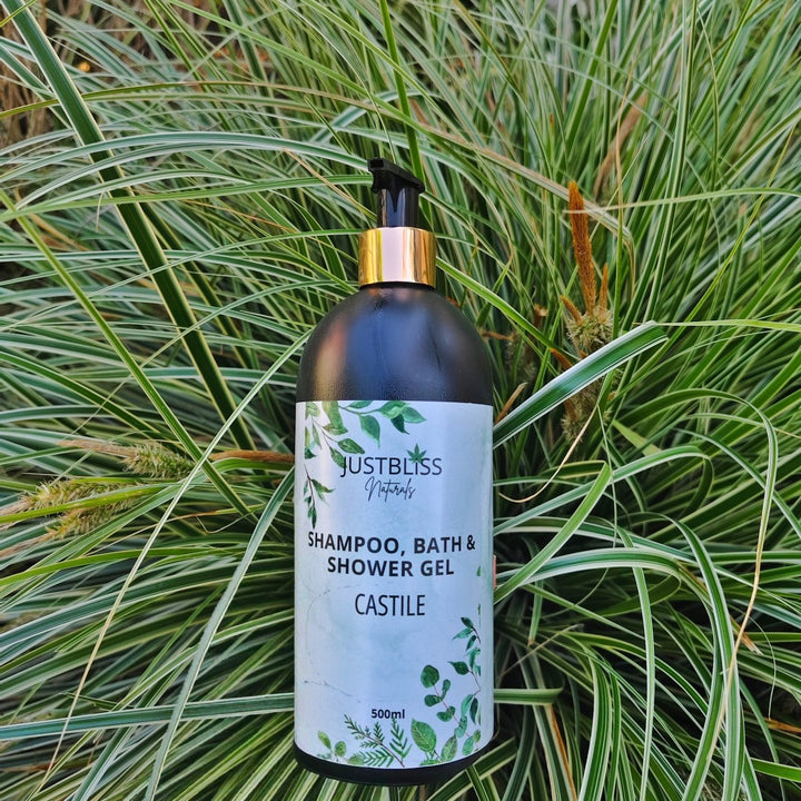 Castile Bath &amp; Shower Gel – Fragrance - Free, Gentle Plant Cleanser JUSTBLiSS Naturals