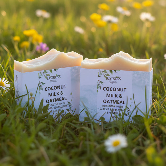 Coconut Milk &amp; Oatmeal Soap Bar – Unscented Relief for Sensitive Skin - JUSTBLiSS Naturals