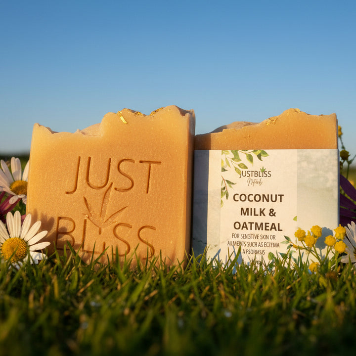Coconut Milk &amp; Oatmeal Soap Bar – Unscented Relief for Sensitive Skin - JUSTBLiSS Naturals