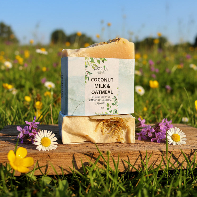 Coconut Milk & Oatmeal Soap Bar – Unscented Relief for Sensitive Skin - JUSTBLiSS Naturals