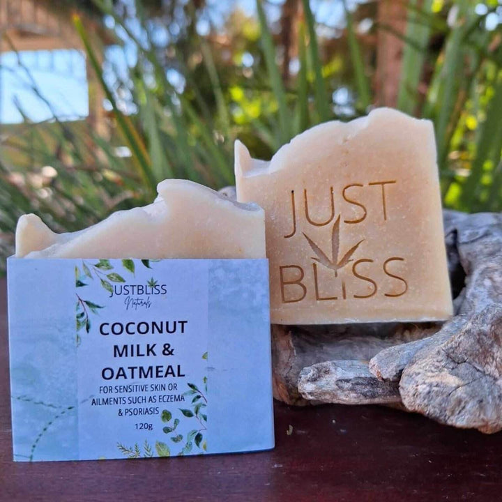 Coconut Milk &amp; Oatmeal Soap Bar – Unscented Relief for Sensitive Skin - JUSTBLiSS Naturals
