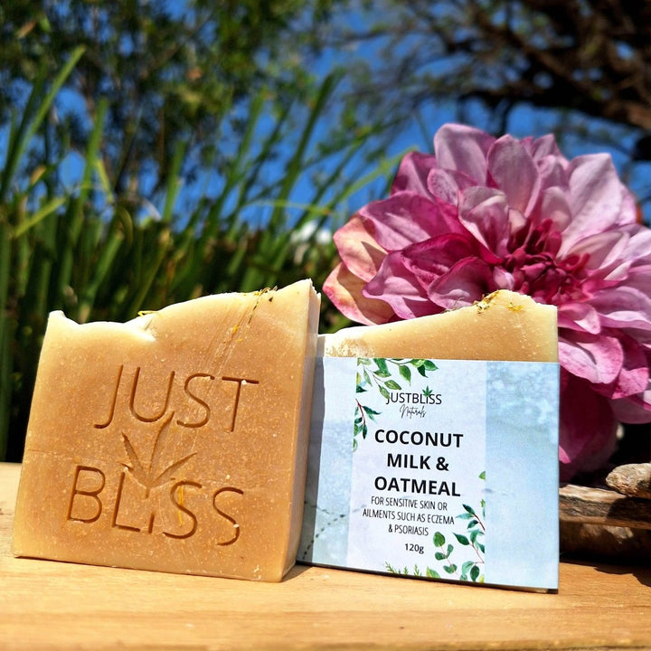 Coconut Milk &amp; Oatmeal Soap Bar – Unscented Relief for Sensitive Skin - JUSTBLiSS Naturals