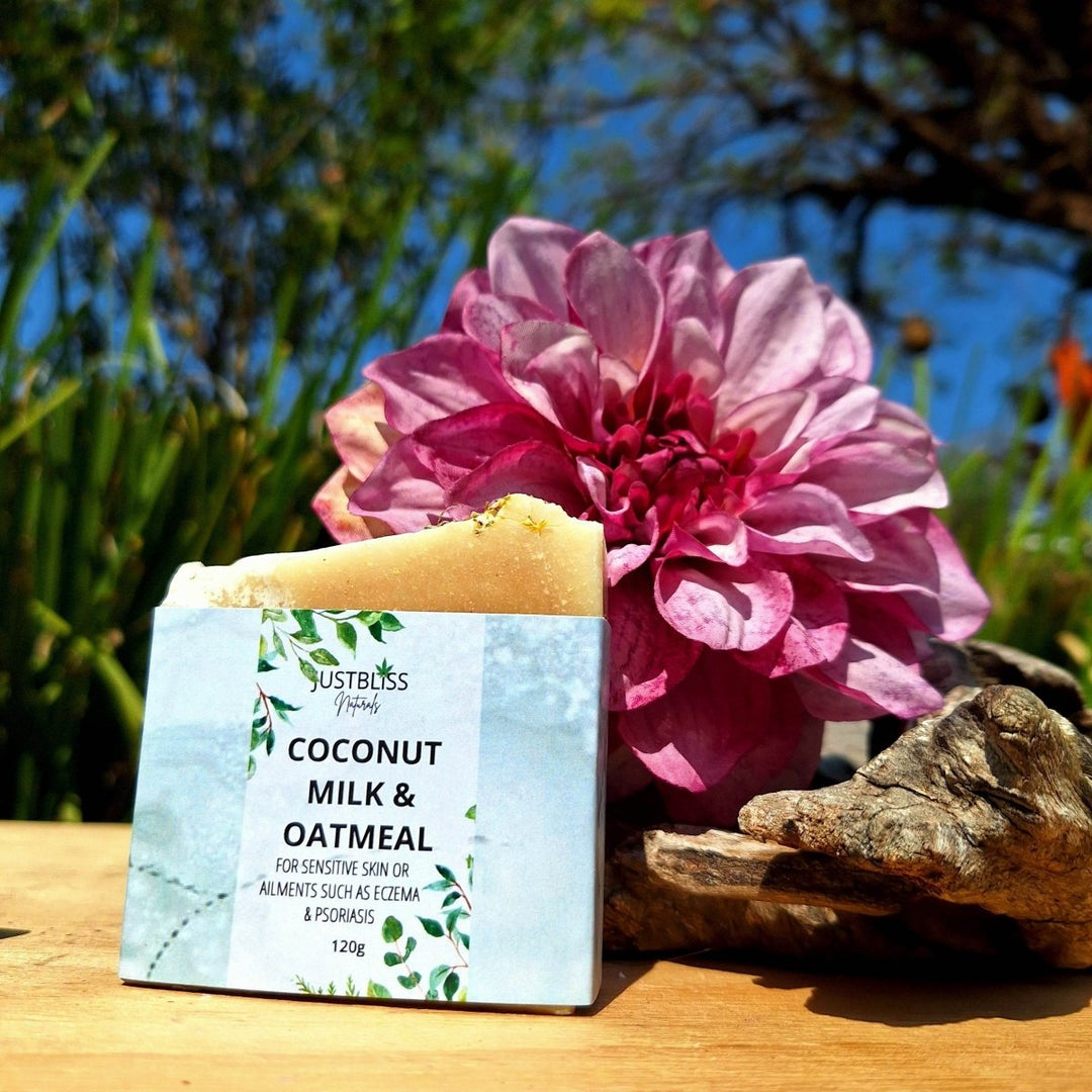 Coconut Milk &amp; Oatmeal Soap Bar – Unscented Relief for Sensitive Skin - JUSTBLiSS Naturals