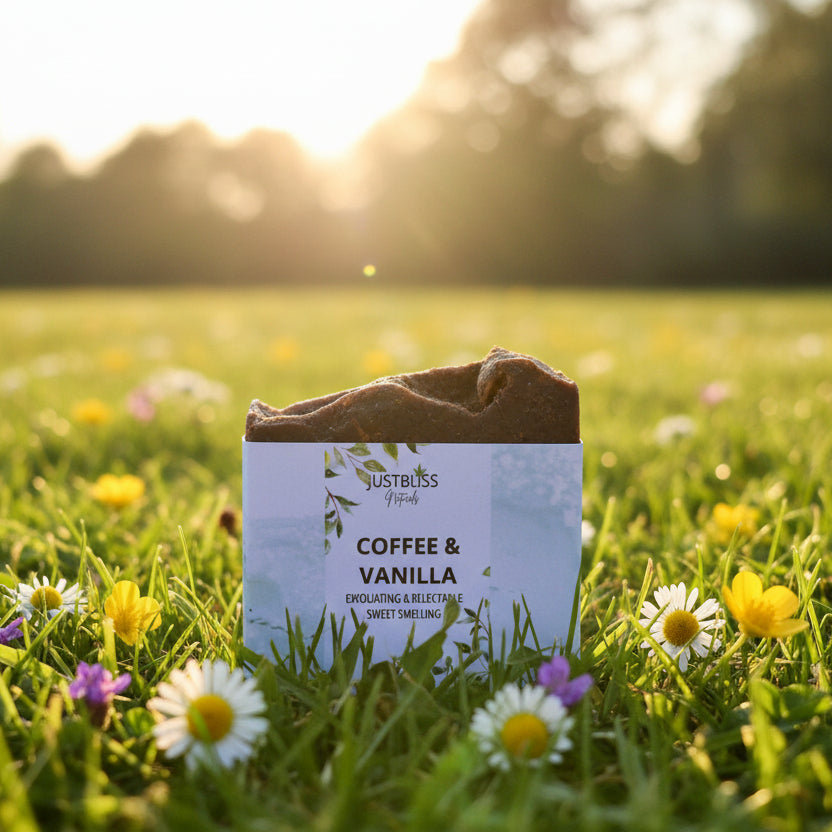 Coffee & Vanilla Exfoliating Vegan Soap Bar – Nourishing Mango Butter - JUSTBLiSS Naturals