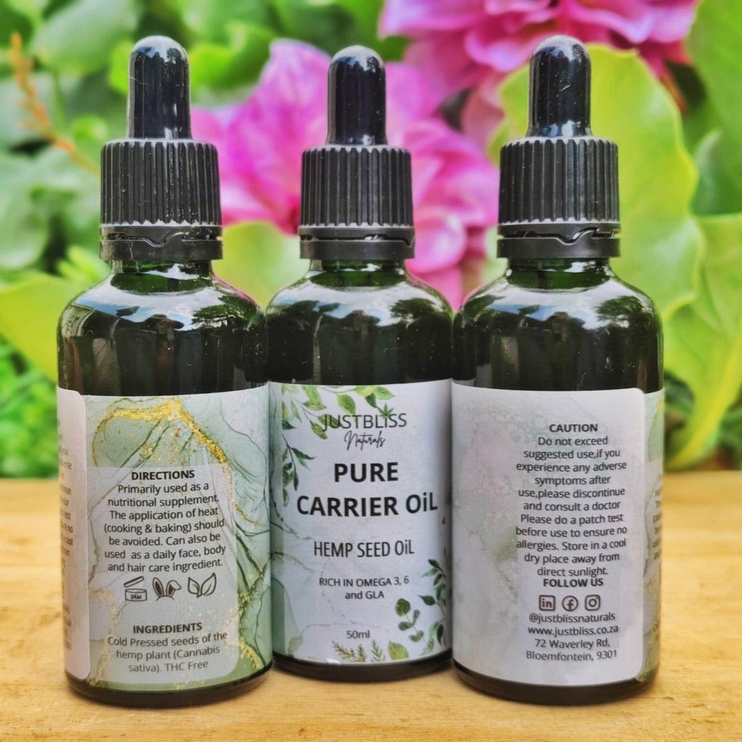 Cold-Pressed Hemp Seed Oil – Pure Plant-Based Moisturizer for Skin &amp; Hair - JUSTBLiSS Naturals