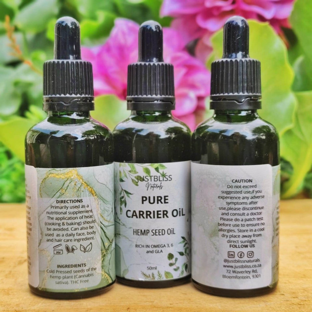 Cold-Pressed Hemp Seed Oil – Pure Plant-Based Moisturizer for Skin &amp; Hair - JUSTBLiSS Naturals