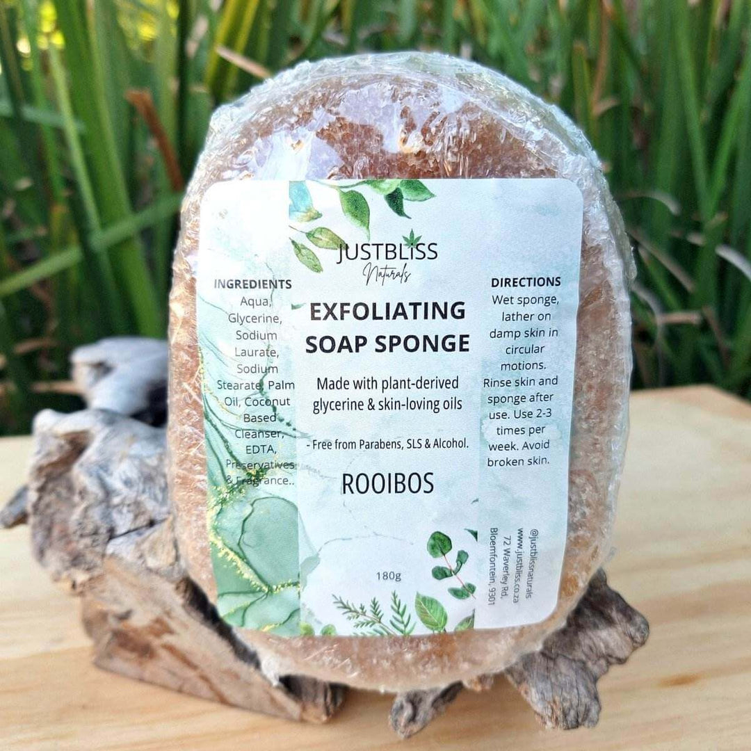 Exfoliating Soap Sponge – Plant-Based Glycerin Cleanser for Glowing Skin - JUSTBLiSS Naturals