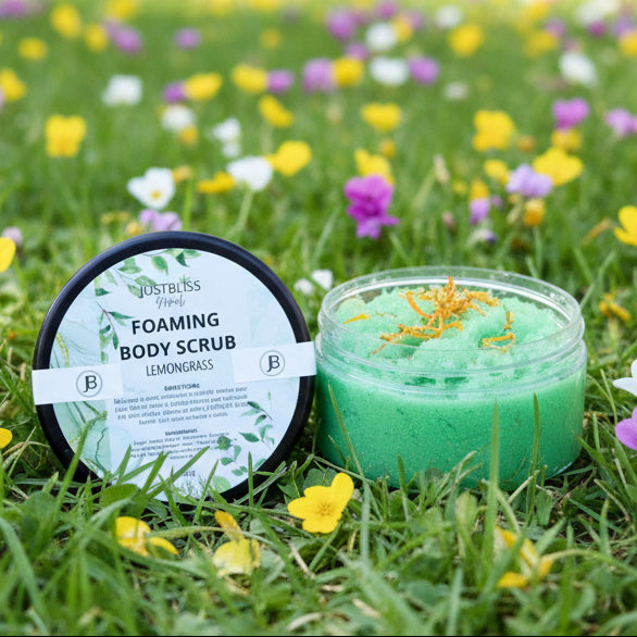 Foaming Body Scrub – Plant-Based Exfoliant for Radiant, Glowing Skin - JUSTBLiSS Naturals