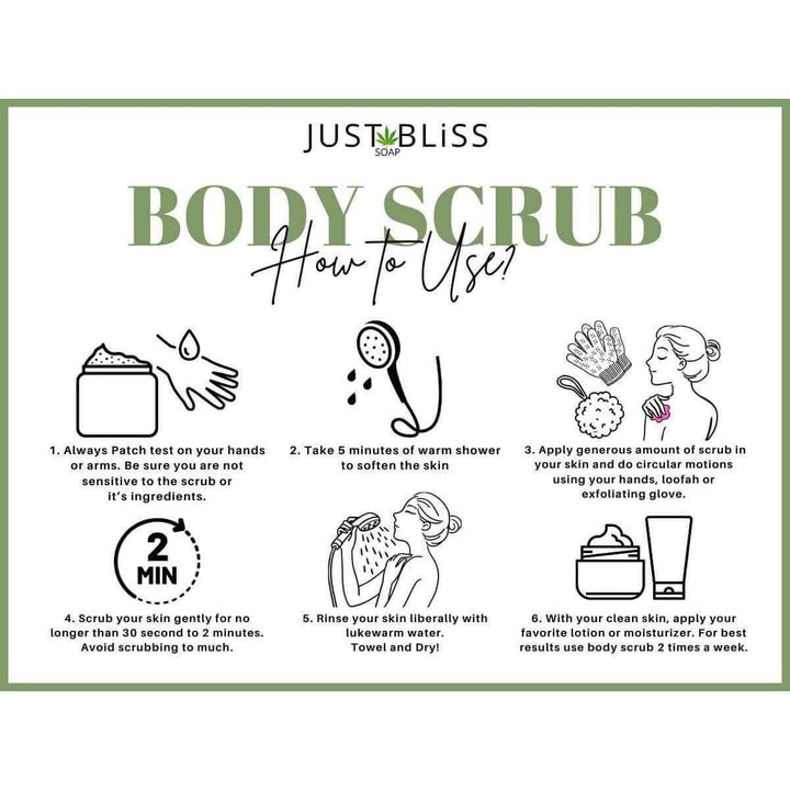 Foaming Body Scrub – Plant-Based Exfoliant for Radiant, Glowing Skin - JUSTBLiSS Naturals