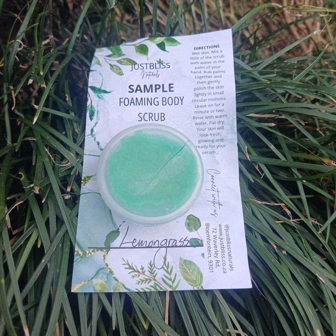 Foaming Body Scrub Sample – Plant-Based Exfoliation for Radiant Skin - JUSTBLiSS Naturals