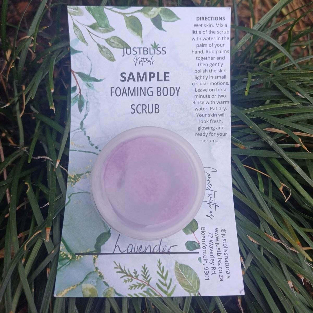 Foaming Body Scrub Sample – Plant-Based Exfoliation for Radiant Skin - JUSTBLiSS Naturals