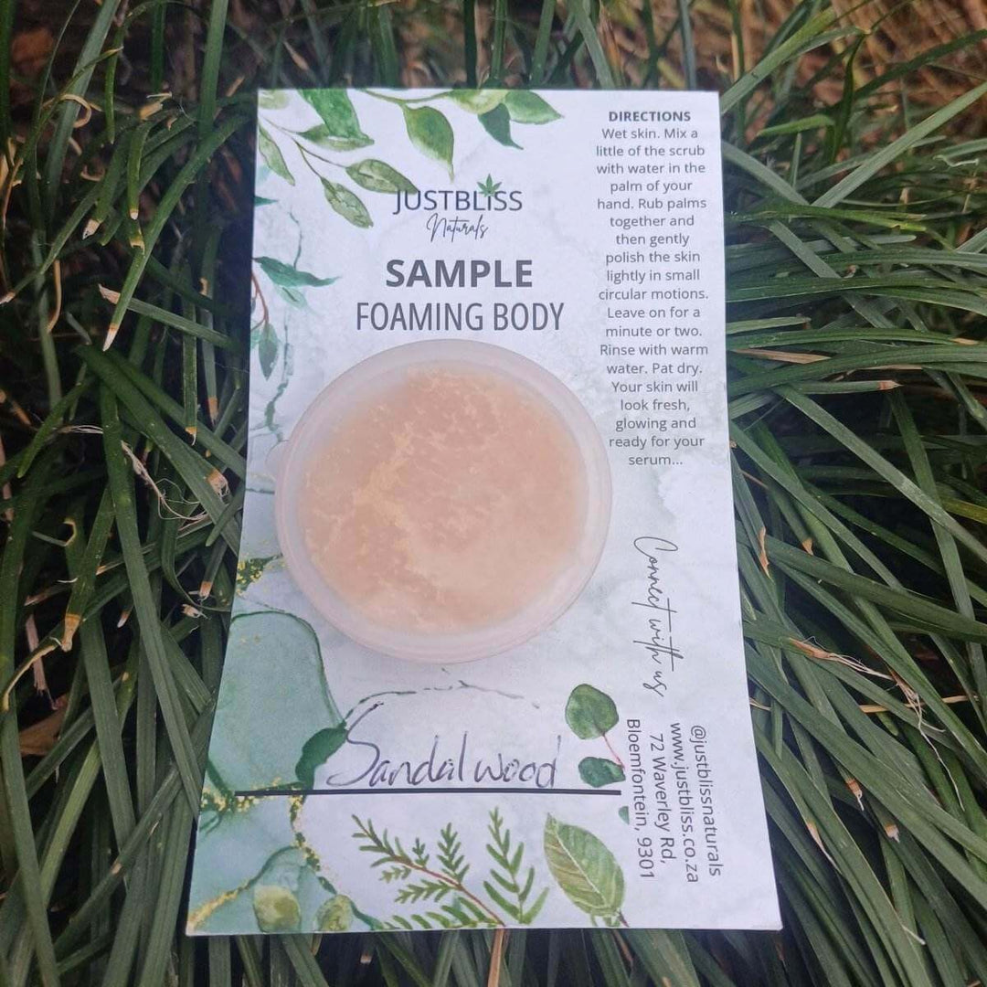 Foaming Body Scrub Sample – Plant-Based Exfoliation for Radiant Skin - JUSTBLiSS Naturals