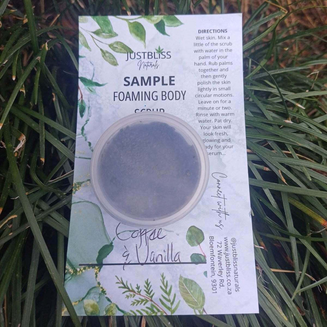 Foaming Body Scrub Sample – Plant-Based Exfoliation for Radiant Skin - JUSTBLiSS Naturals