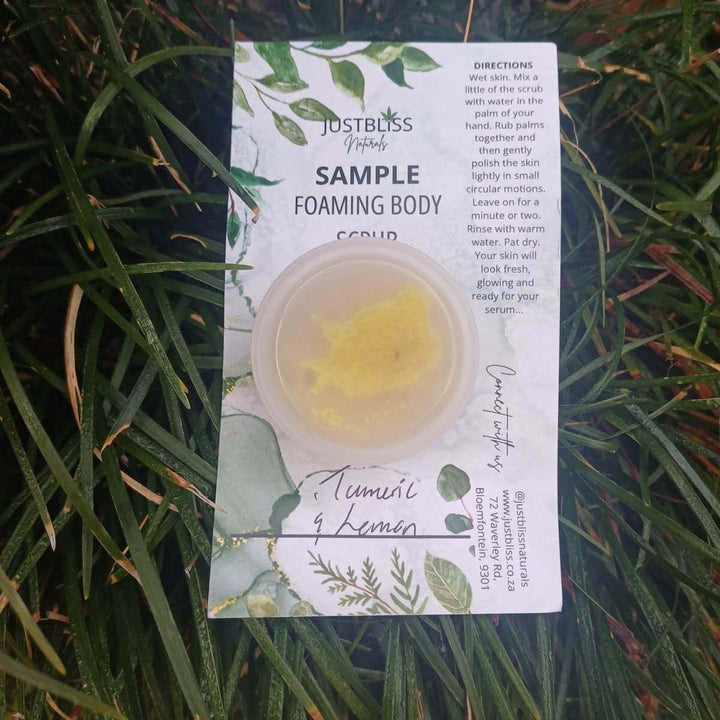 Foaming Body Scrub Sample – Plant-Based Exfoliation for Radiant Skin - JUSTBLiSS Naturals