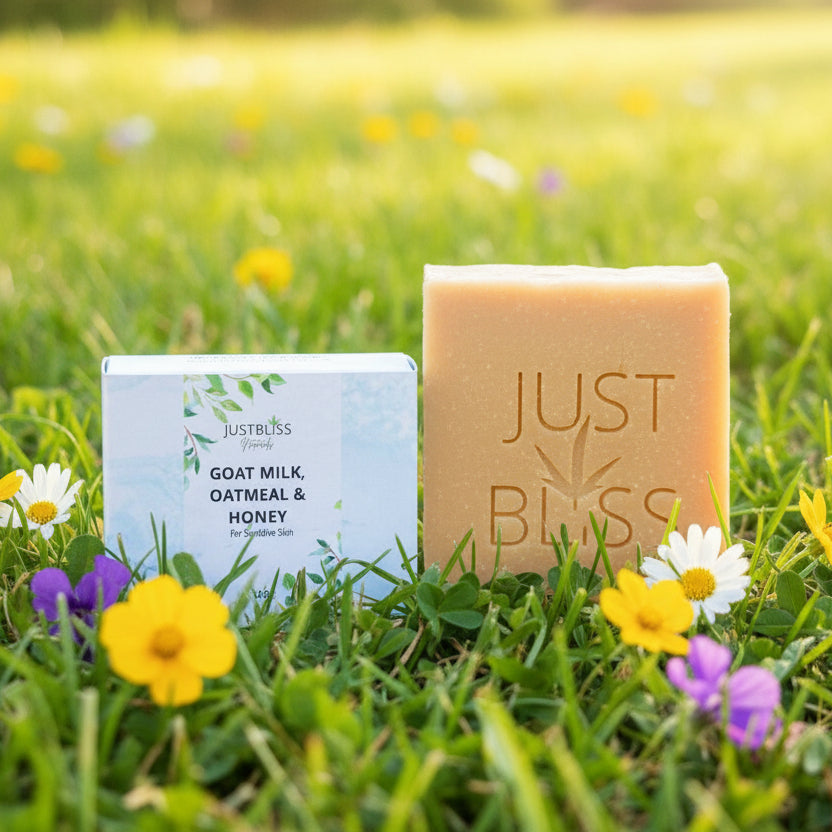 Goat Milk, Oatmeal & Honey Soap Bar – Ultra-Moisturizing Gentle Care - JUSTBLiSS Naturals
