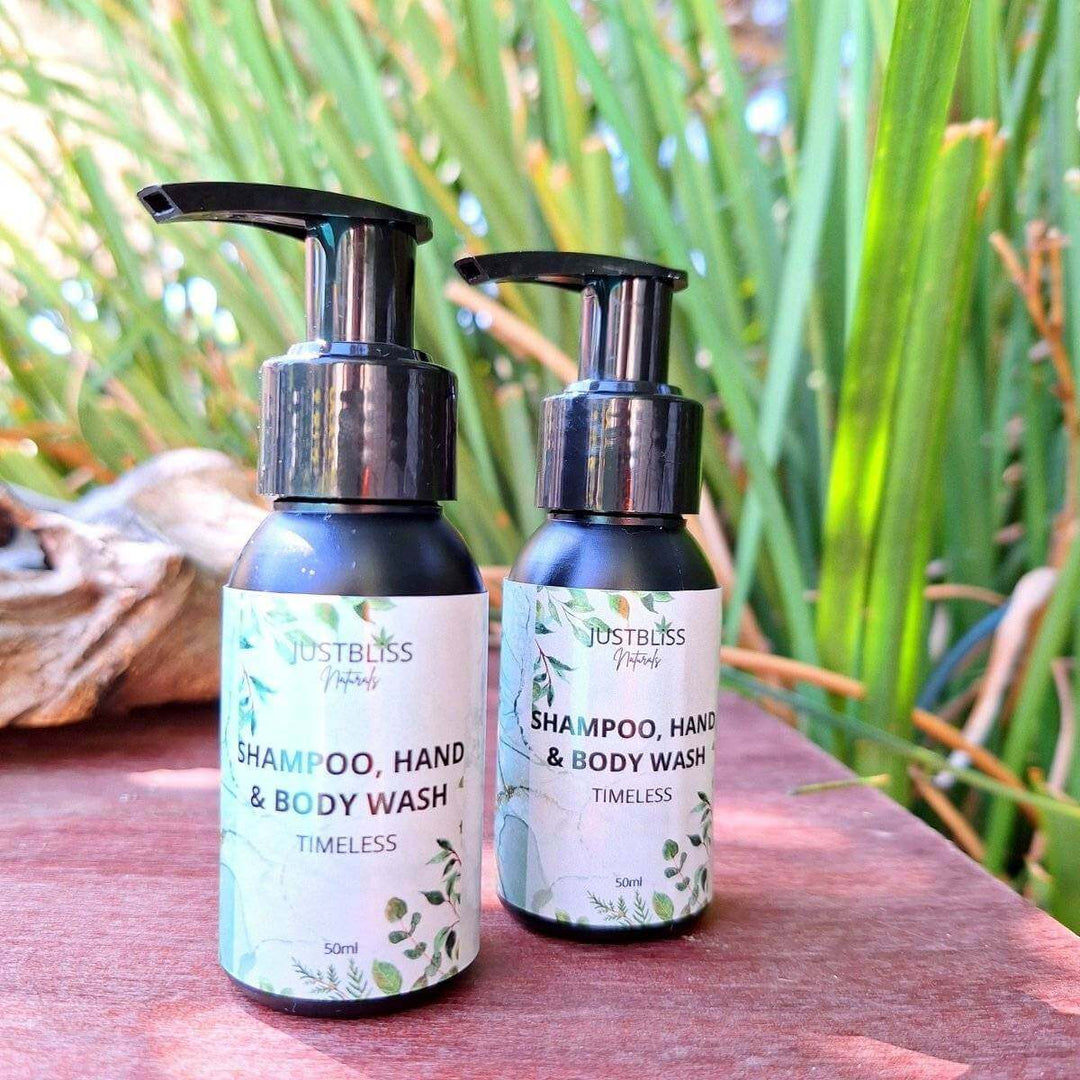 Hand &amp; Body Wash Travel Size (50ml) – Gentle Plant-Based Cleanser - JUSTBLiSS Naturals