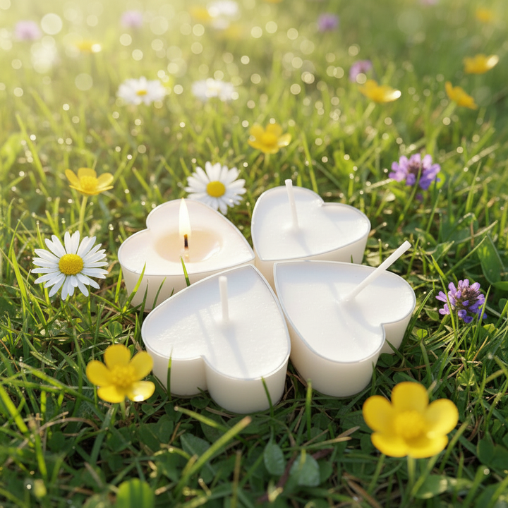 Heart-Shaped Soy Tealight Candle – Vegan, Moisturizing &amp; Eco-Friendly