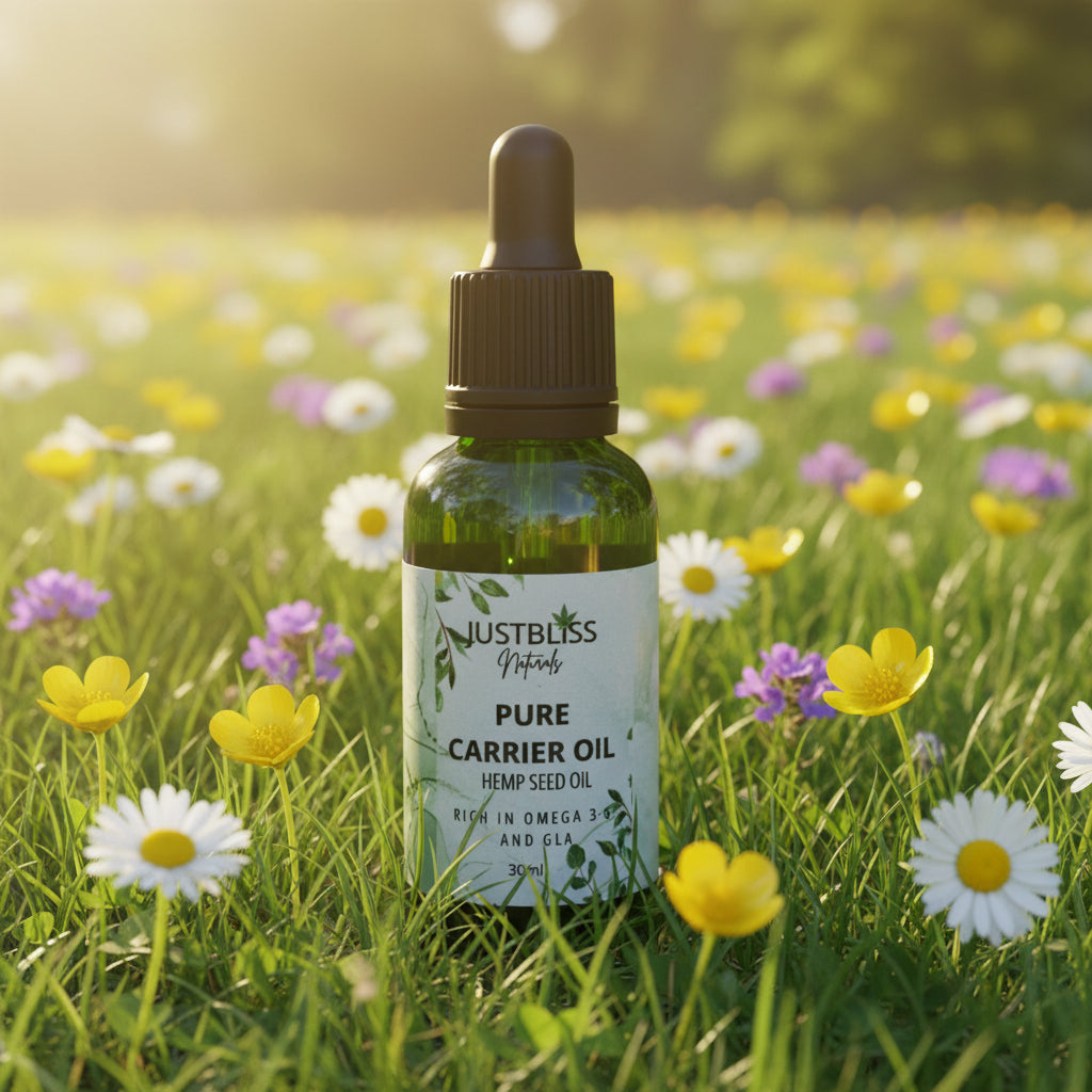 Cold-Pressed Hemp Seed Oil – Pure Plant-Based Moisturizer for Skin & Hair - JUSTBLiSS Naturals JUSTBLiSS Naturals