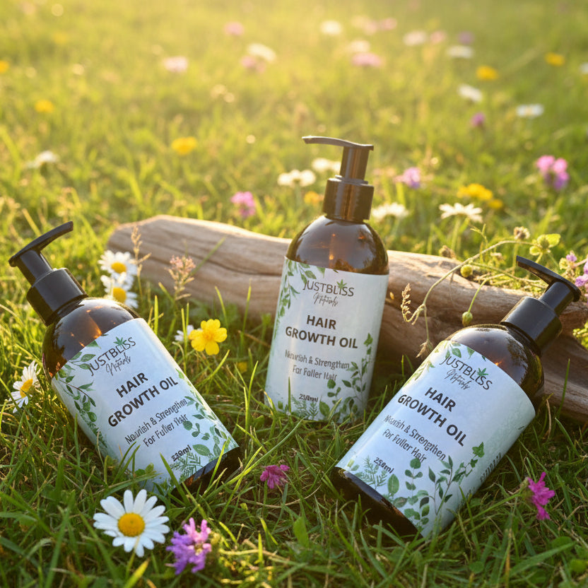 Herbal Hair Growth Oil – Plant-Based, Lightweight Nourishment - JUSTBLiSS Naturals