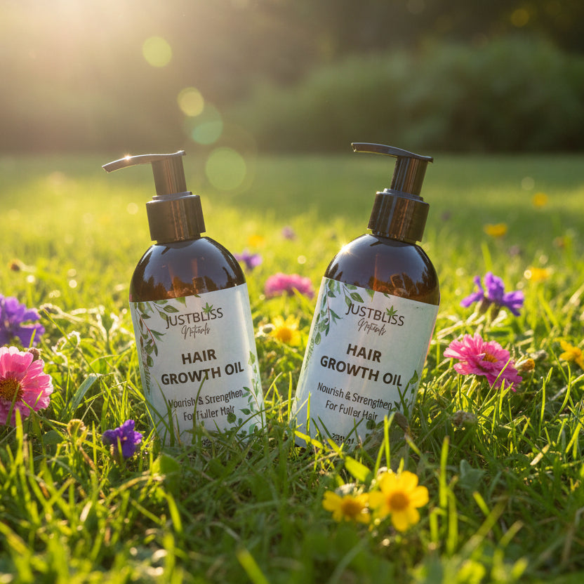Herbal Hair Growth Oil – Plant-Based, Lightweight Nourishment - JUSTBLiSS Naturals