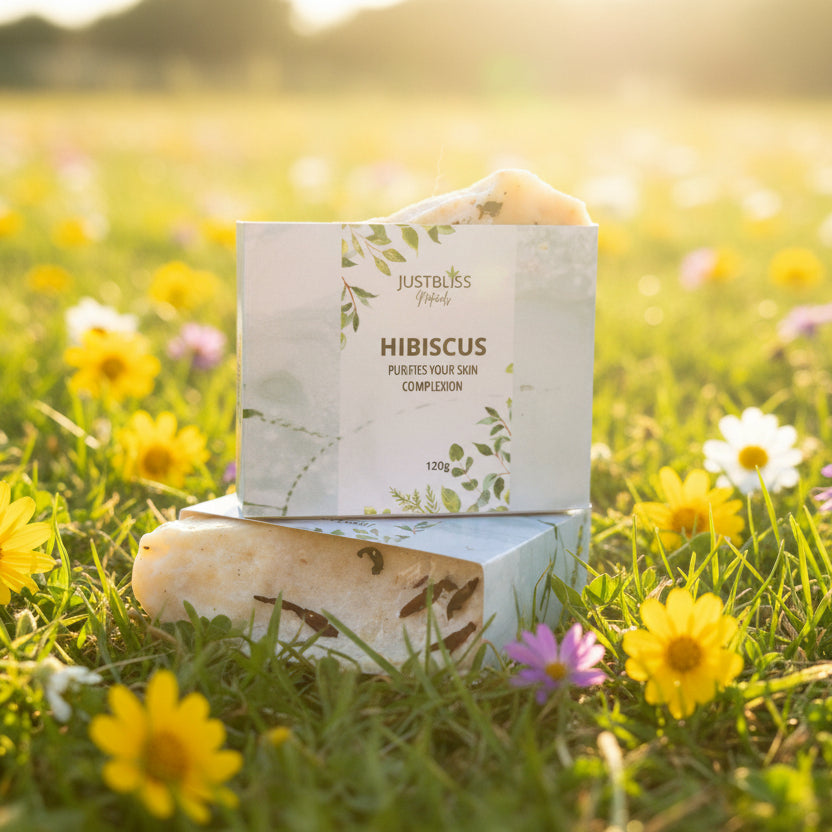 Hibiscus Soap Bar – Vegan Exfoliating Cleanser for Radiant Skin - JUSTBLiSS Naturals