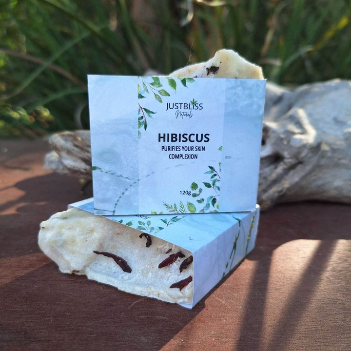 Hibiscus Soap Bar – Vegan Exfoliating Cleanser for Radiant Skin - JUSTBLiSS Naturals