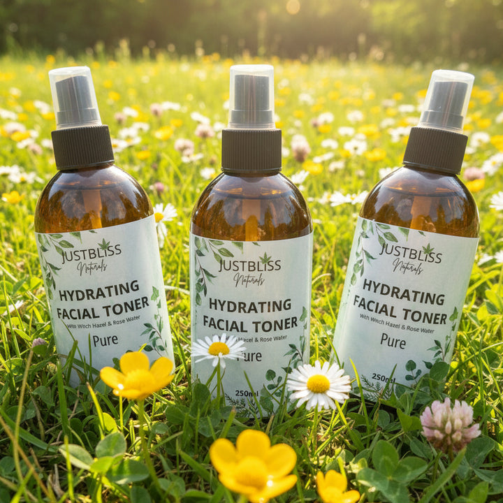 Hydrating Facial Toner with Aloe Vera &amp; Rose Water – Gentle, Plant-Based Glow - JUSTBLiSS Naturals