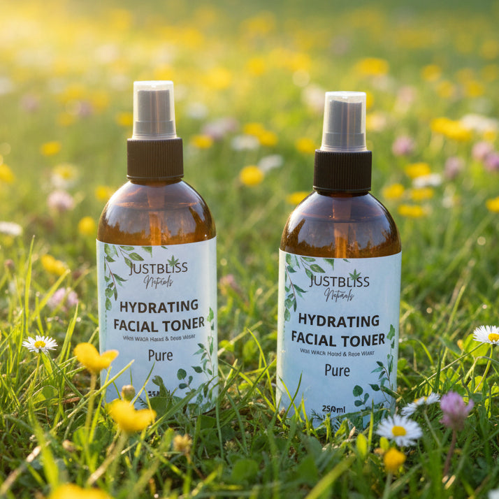 Hydrating Facial Toner with Aloe Vera &amp; Rose Water – Gentle, Plant-Based Glow - JUSTBLiSS Naturals
