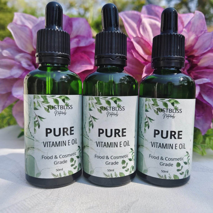 Vitamin E Oil 50ml – 100% Pure for Skin & Hair Care - JUSTBLiSS Naturals
