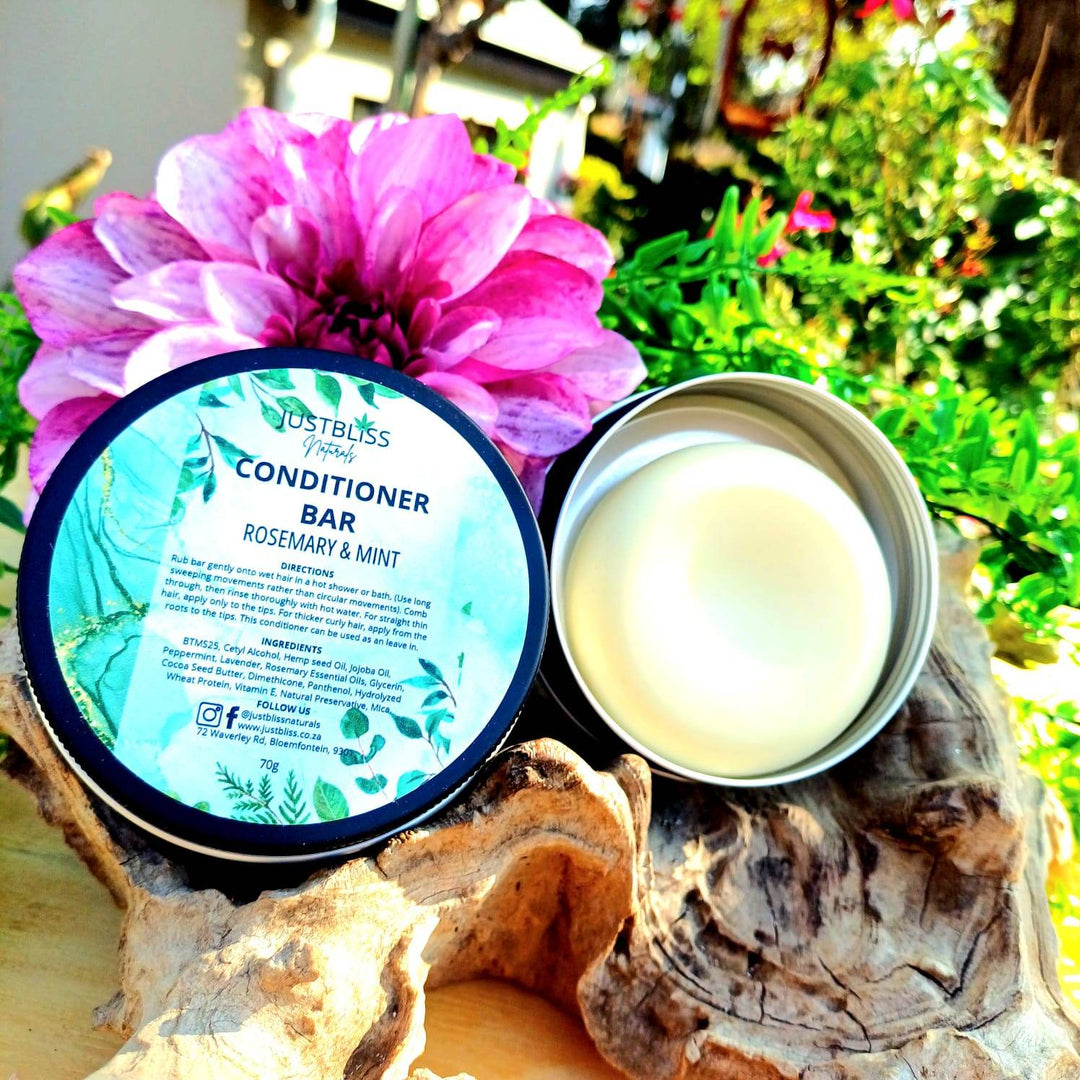 Nourishing Hair Conditioner Bar in Tin – Zero Waste, Plant-Based Care - JUSTBLiSS Naturals
