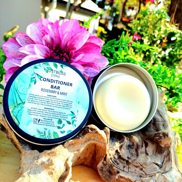 Nourishing Hair Conditioner Bar in Tin – Zero Waste, Plant-Based Care - JUSTBLiSS Naturals