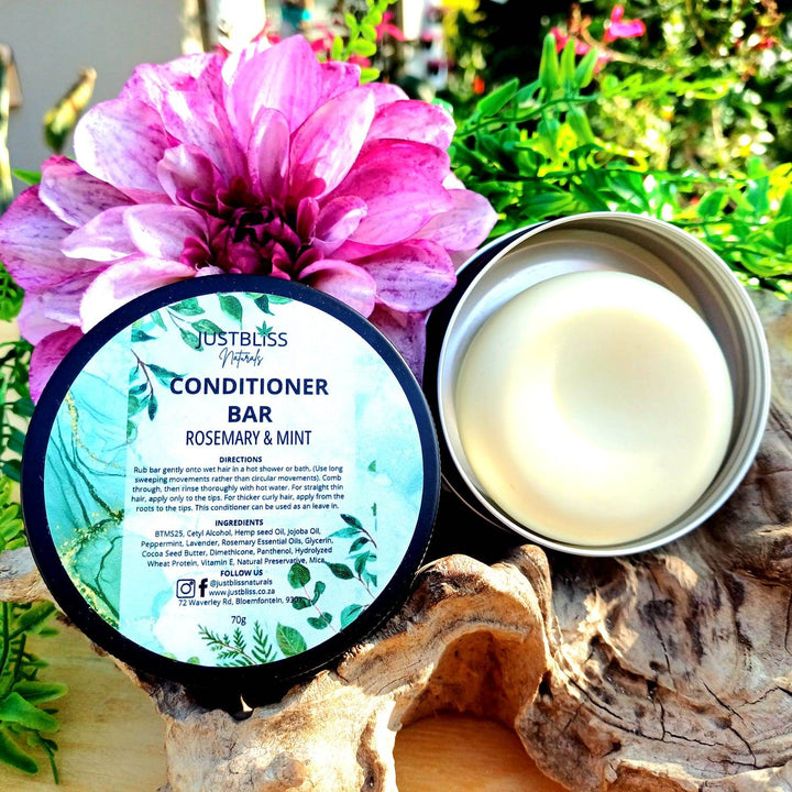 Nourishing Hair Conditioner Bar in Tin – Zero Waste, Plant-Based Care - JUSTBLiSS Naturals