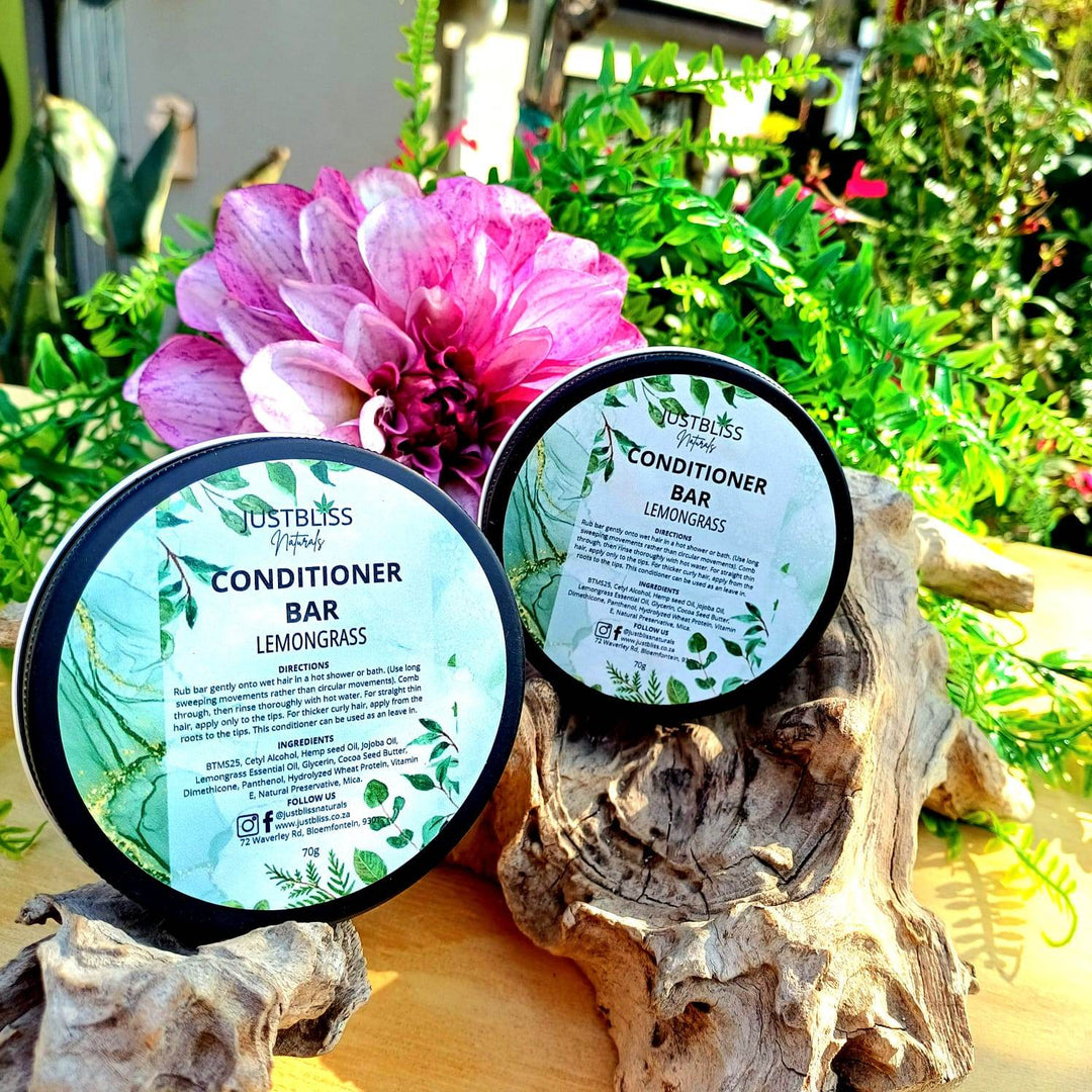 Nourishing Hair Conditioner Bar in Tin – Zero Waste, Plant-Based Care - JUSTBLiSS Naturals